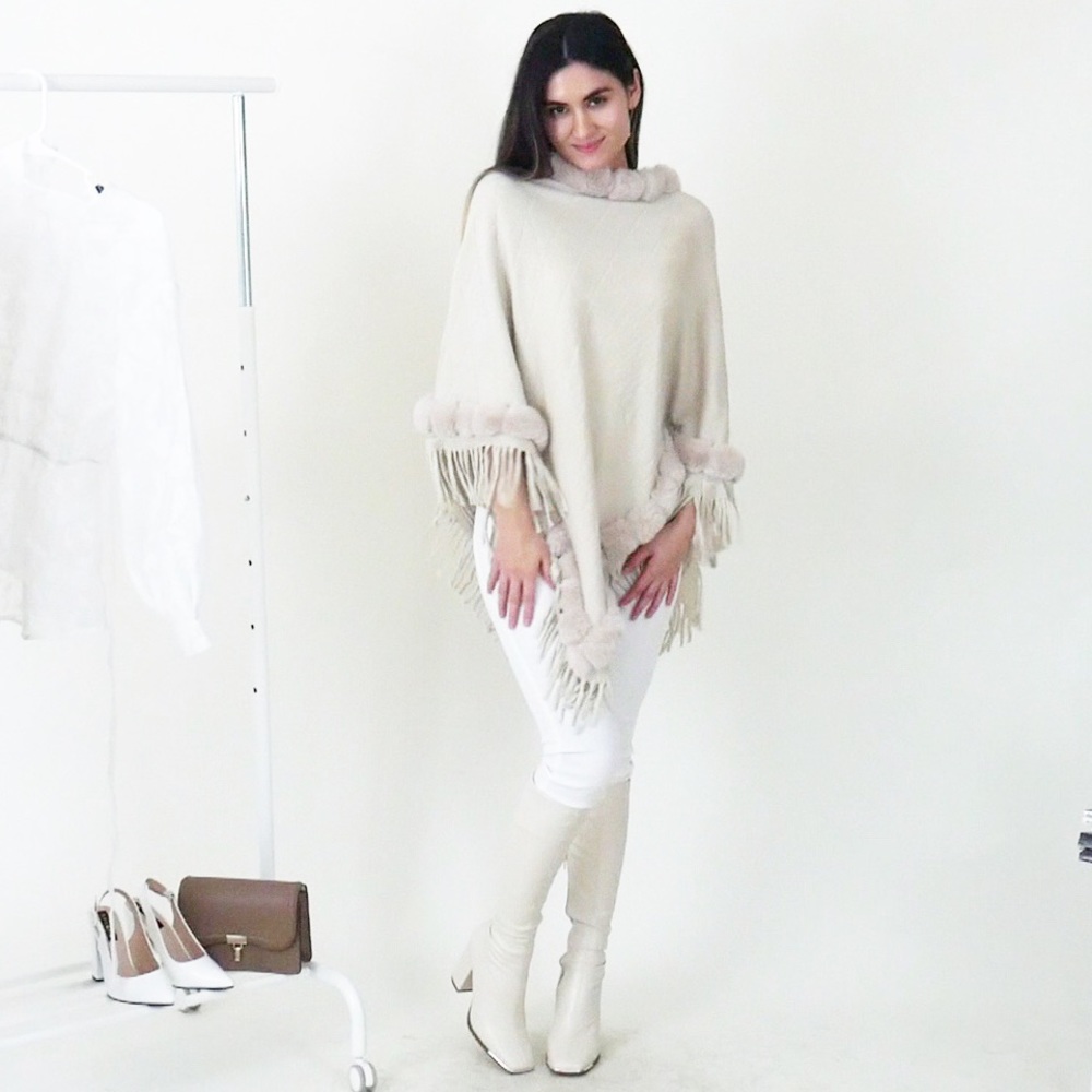 Poncho Fringe Sweater